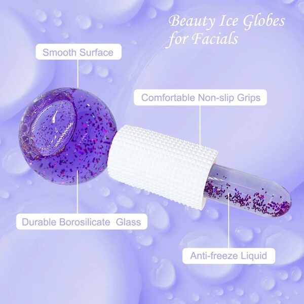 Purple ice roller globe