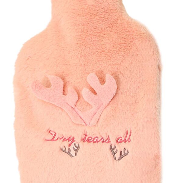 Peach hot water bottle