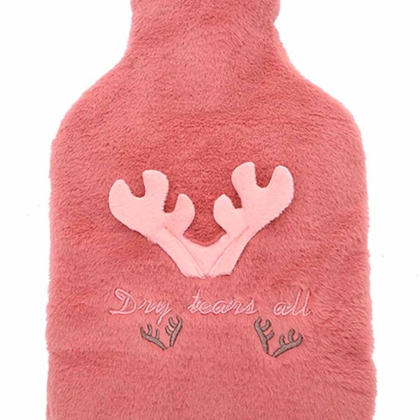 Pink hot water bottle
