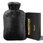 black hot water bottle