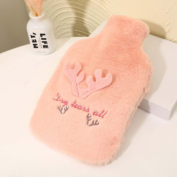 Peach hot water bottle