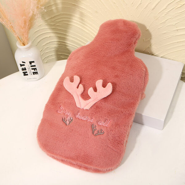 Pink hot water bottle