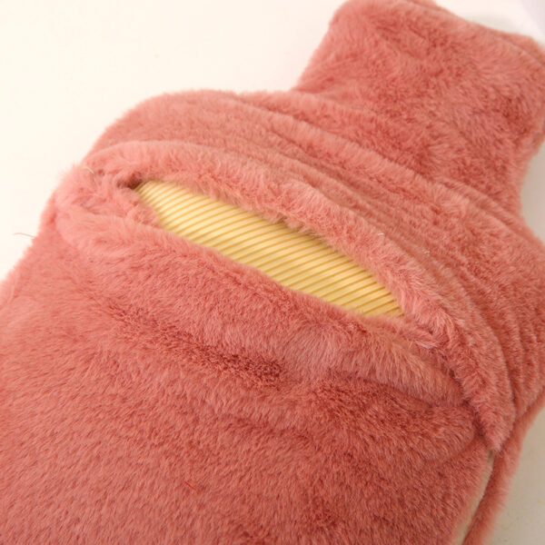 Pink hot water bottle