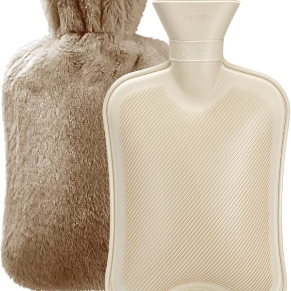 brown hot water bottle