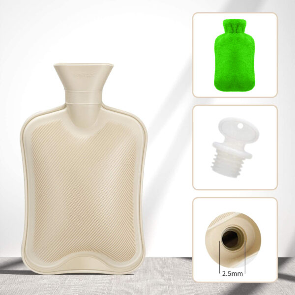 green hot water bottle