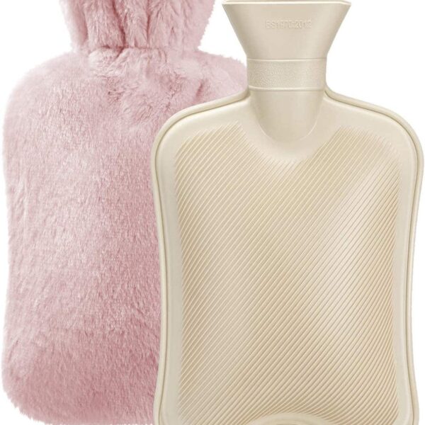pink hot water bottle