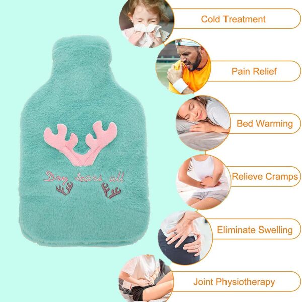 aqua color hot water bottle