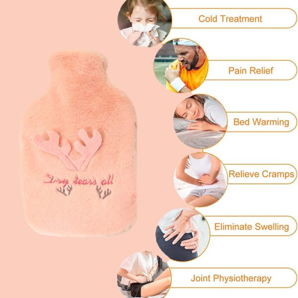 Peach hot water bottle