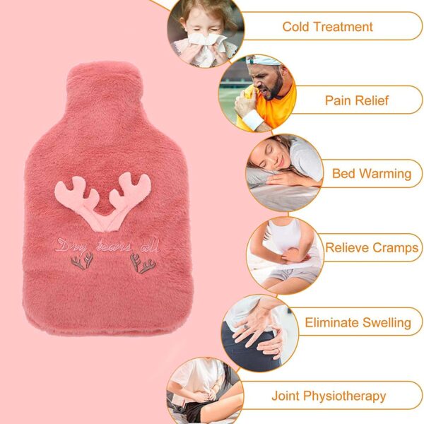 Pink hot water bottle
