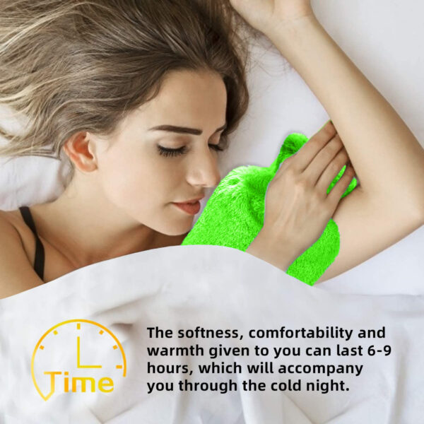 green hot water bottle