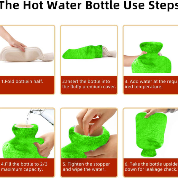 green hot water bottle