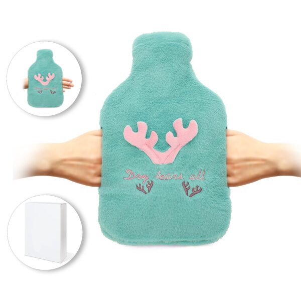 aqua color hot water bottle