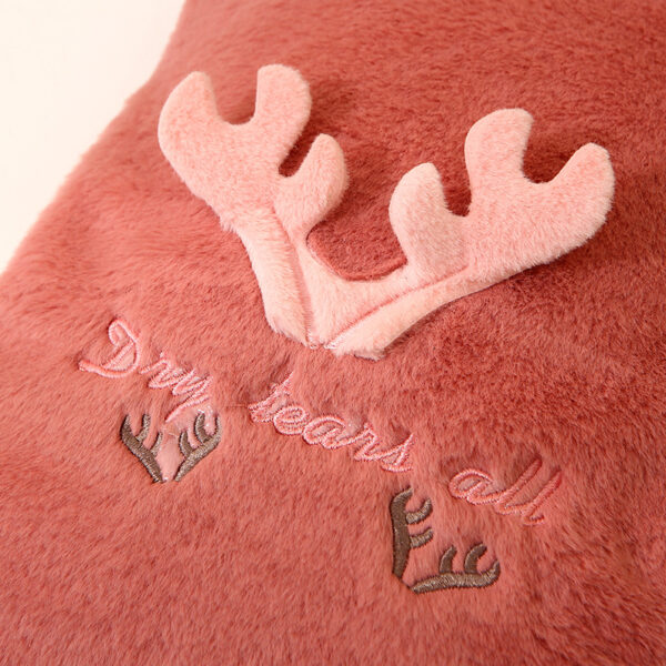 Pink hot water bottle