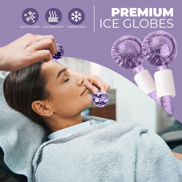 Purple ice roller globe