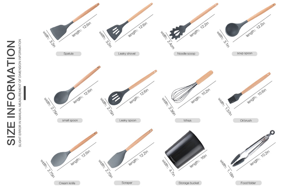 12 piece kitchen utensil set