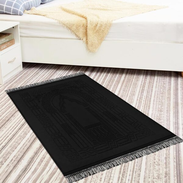 black prayer mat