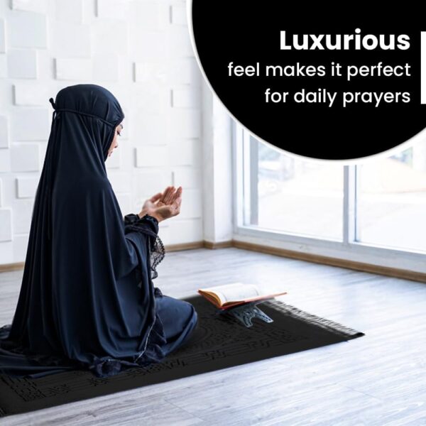 black prayer mat