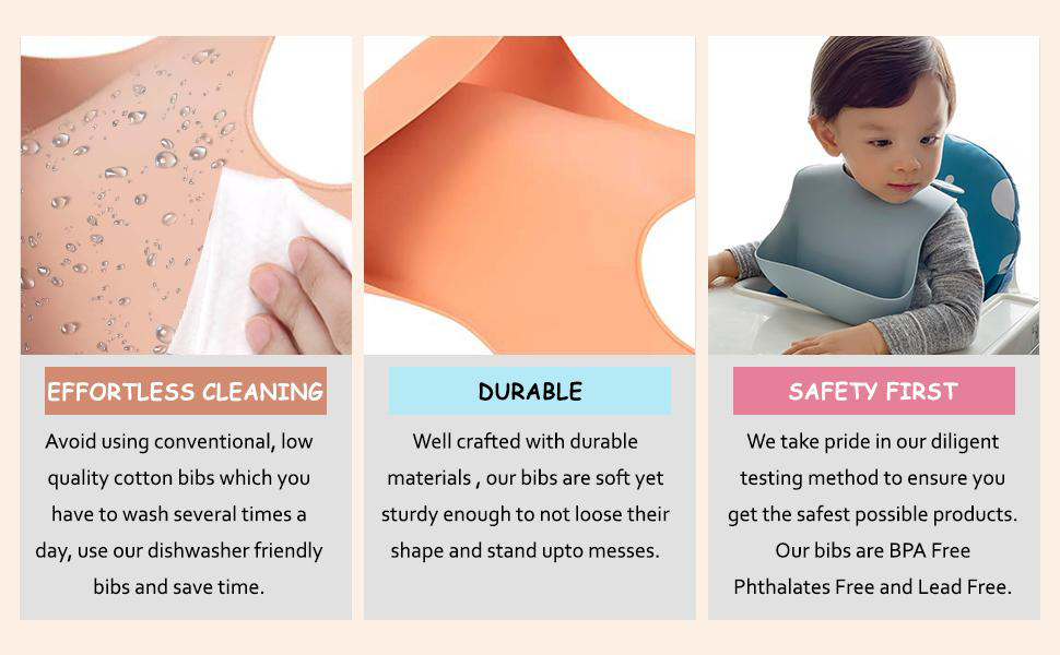 Silicon baby bibs