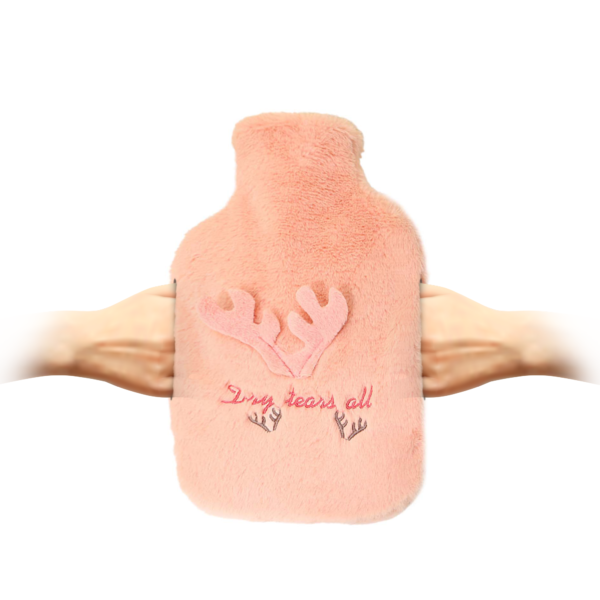 Peach hot water bottle