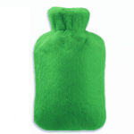 green hot water bottle