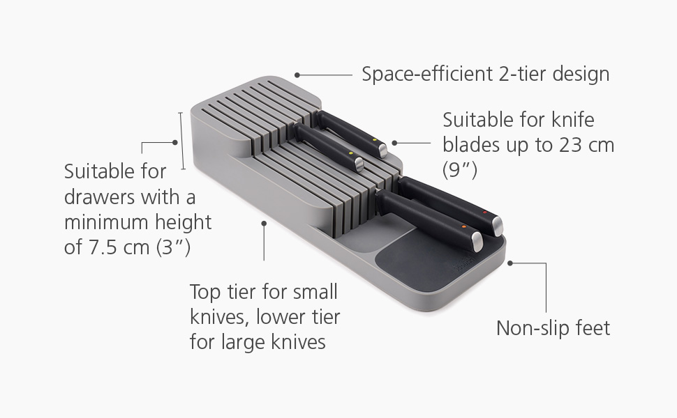 Knife organizer tray