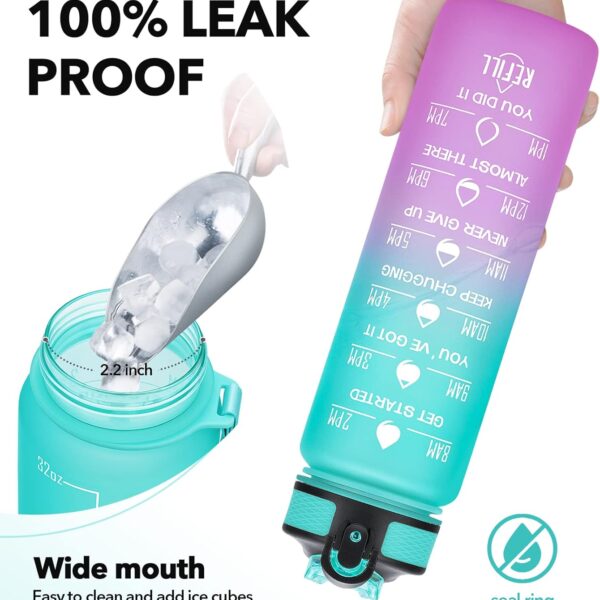 motivational water bottle with time marker