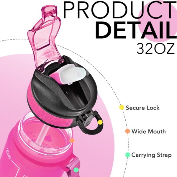 motivational water bottle with time marker