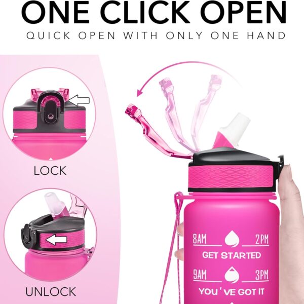 motivational water bottle with time marker