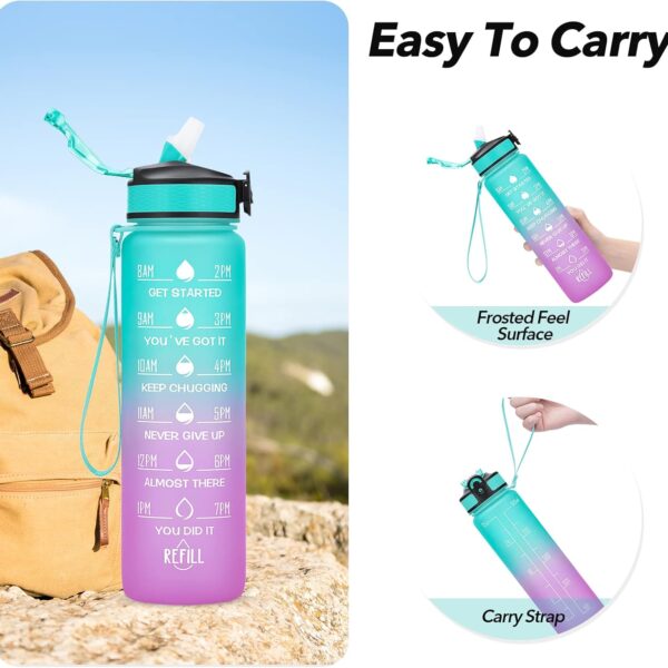 motivational water bottle with time marker