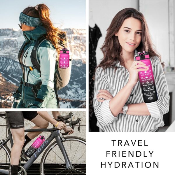 motivational water bottle with time marker