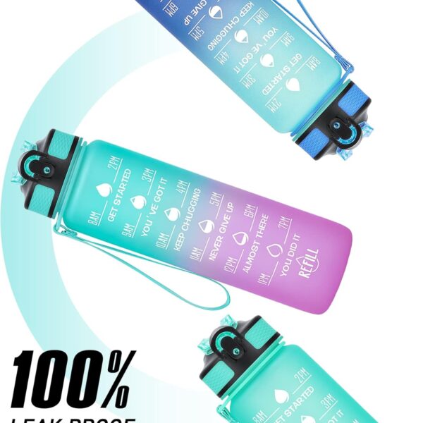 motivational water bottle with time marker