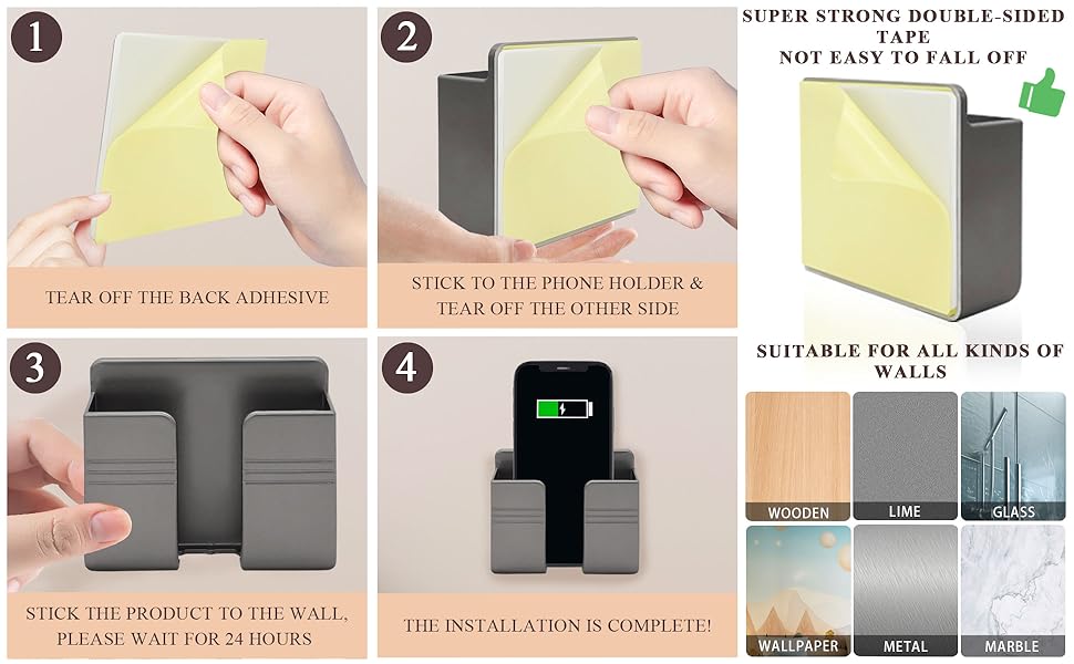 Wall Mounted Phone Holder