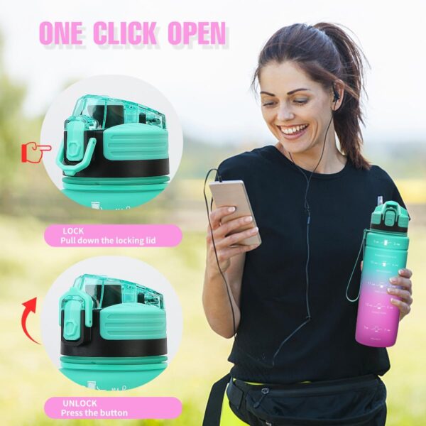 motivational water bottle with time marker