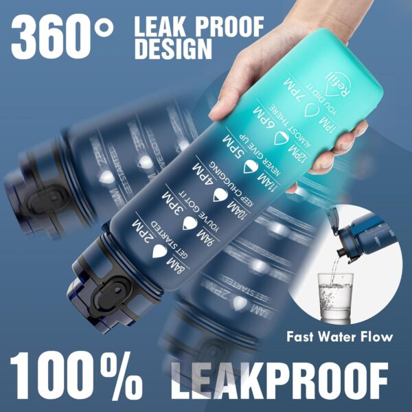motivational water bottle with time marker