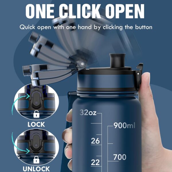 motivational water bottle with time marker