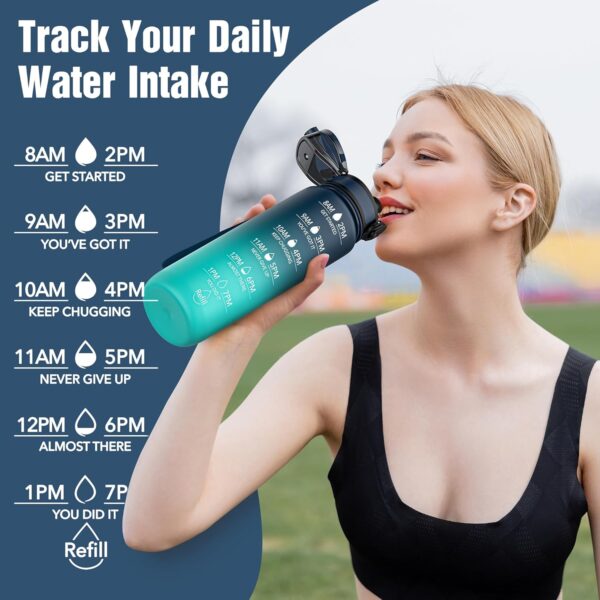 motivational water bottle with time marker