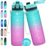 motivational water bottle with time marker